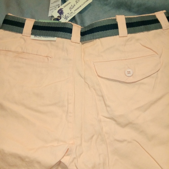 Mens Peach Belted Casual Shorts - Picture 7 of 7